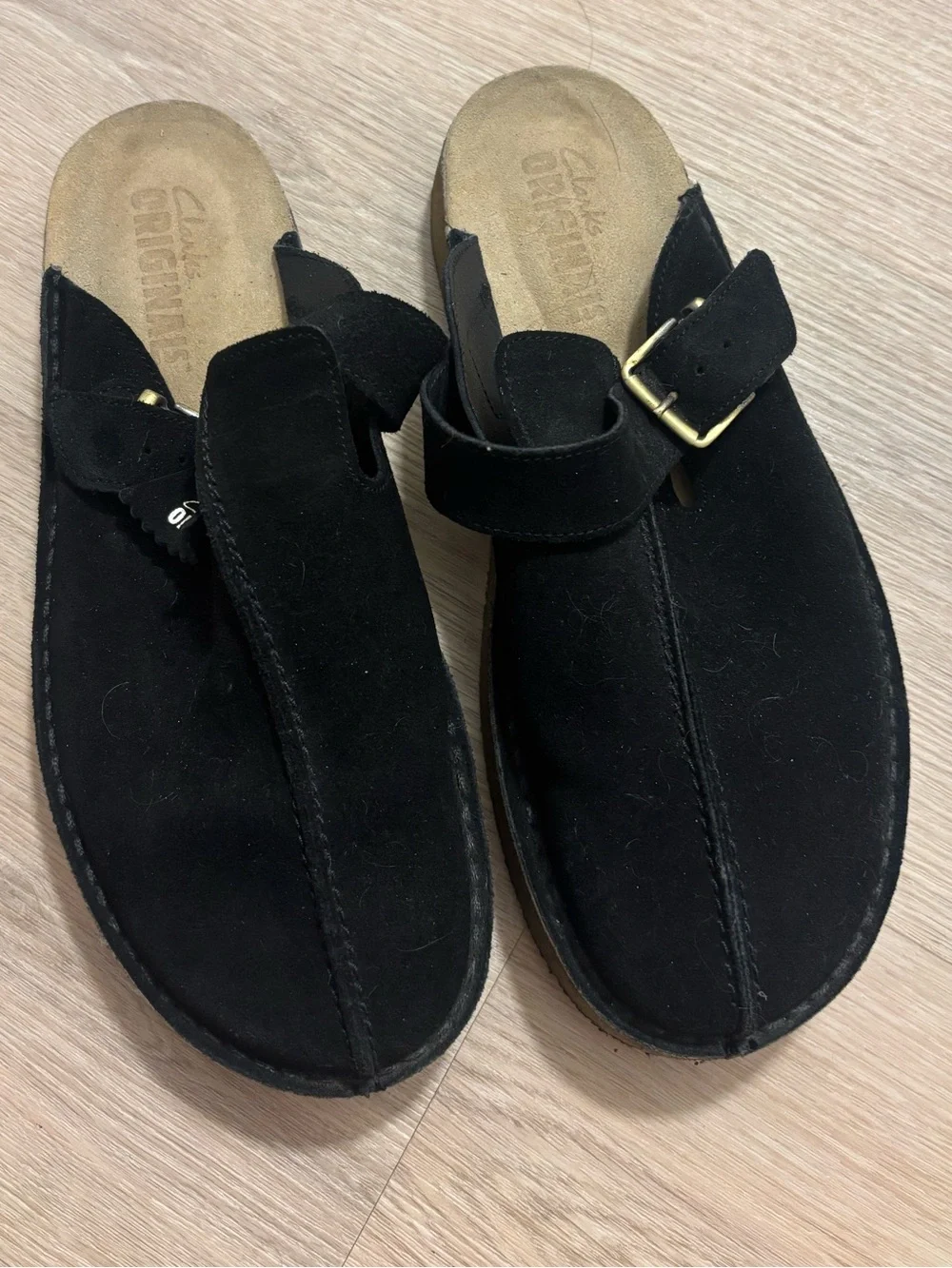 Clarks Originals Trek Mule Black Suede